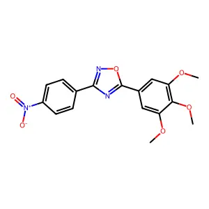 3-(4-Nitrophenyl)-5-(3,4,5-trimethoxyphenyl)-1,2,4-oxadiazole structure