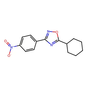 5-Cyclohexyl-3-(4-nitrophenyl)-1,2,4-oxadiazole structure