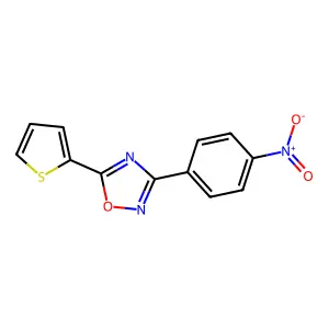 3-(4-Nitrophenyl)-5-(thiophen-2-yl)-1,2,4-oxadiazole structure