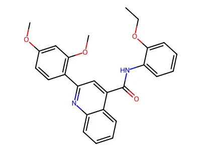 2-(2,4-dimethoxyphenyl)-N-(2-ethoxyphenyl)quinoline-4-carboxamide structure