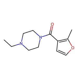(4-Ethylpiperazin-1-yl)(2-methylfuran-3-yl)methanone structure