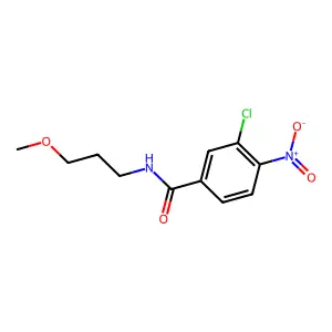 3-chloro-N-(3-methoxypropyl)-4-nitrobenzamide structure