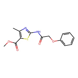 4-Methyl-2-(2-phenoxy-acetylamino)-thiazole-5-carboxylic acid methyl ester structure