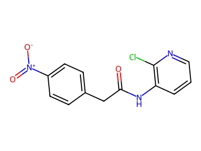 N-(2-chloropyridin-3-yl)-2-(4-nitrophenyl)acetamide structure