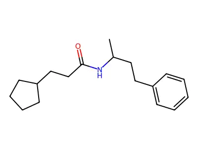 3-cyclopentyl-N-(4-phenylbutan-2-yl)propanamide structure