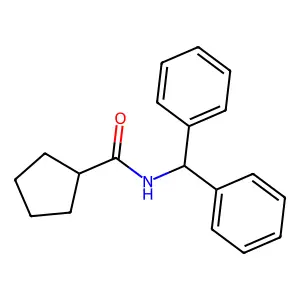 N-benzhydrylcyclopentanecarboxamide structure