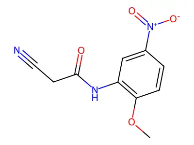 2-cyano-N-(2-methoxy-5-nitrophenyl)acetamide structure