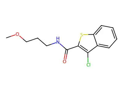 3-chloro-N-(3-methoxypropyl)-1-benzothiophene-2-carboxamide structure