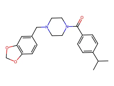 1-(1,3-Benzodioxol-5-ylmethyl)-4-(4-isopropylbenzoyl)piperazine structure