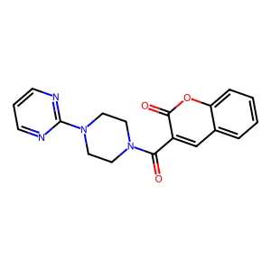 3-(4-(pyrimidin-2-yl)piperazine-1-carbonyl)-2H-chromen-2-one structure