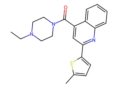 (4-Ethylpiperazin-1-yl)-[2-(5-methylthiophen-2-yl)quinolin-4-yl]methanone structure