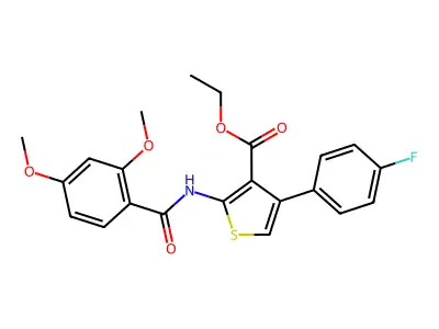 Ethyl 2-[(2,4-dimethoxybenzoyl)amino]-4-(4-fluorophenyl)thiophene-3-carboxylate structure