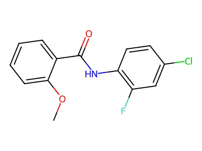 N-(4-chloro-2-fluorophenyl)-2-methoxybenzamide structure
