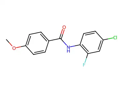 N-(4-chloro-2-fluorophenyl)-4-methoxybenzamide structure