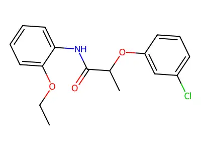 2-(3-chlorophenoxy)-N-(2-ethoxyphenyl)propanamide structure
