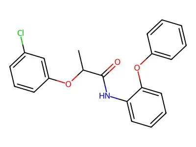 2-(3-chlorophenoxy)-N-(2-phenoxyphenyl)propanamide structure
