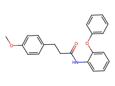 3-(4-methoxyphenyl)-N-(2-phenoxyphenyl)propanamide structure