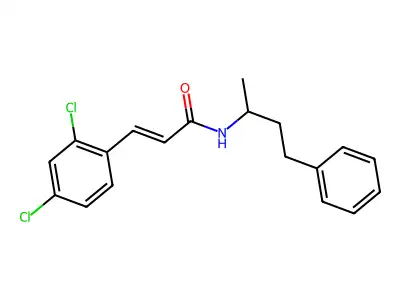 3-(2,4-dichlorophenyl)-N-(4-phenylbutan-2-yl)prop-2-enamide structure