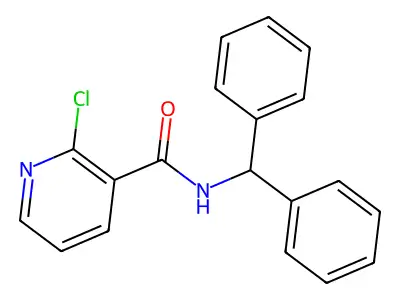2-chloro-N-(diphenylmethyl)pyridine-3-carboxamide structure