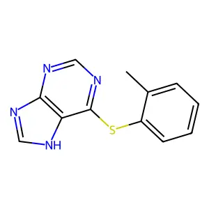 6-(2-methylphenyl)sulfanyl-7H-purine structure