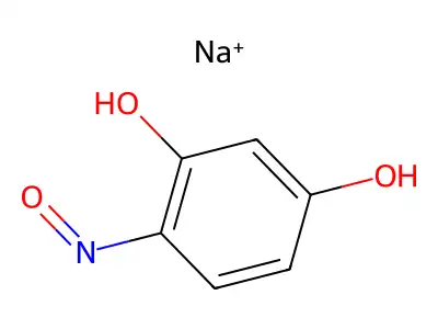 1,3-Benzenediol, 4-nitroso-, monosodium salt structure