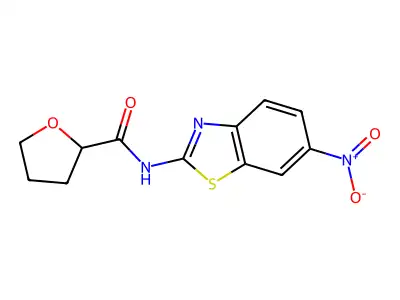 N-(6-nitro-1,3-benzothiazol-2-yl)oxolane-2-carboxamide structure
