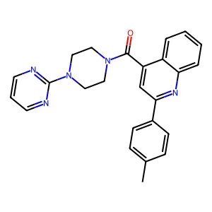 2-(4-Methylphenyl)-4-[4-(pyrimidin-2-yl)piperazine-1-carbonyl]quinoline structure
