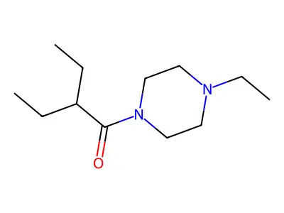2-Ethyl-1-(4-ethylpiperazin-1-yl)butan-1-one structure