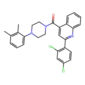 [2-(2,4-dichlorophenyl)quinolin-4-yl]-[4-(2,3-dimethylphenyl)piperazin-1-yl]methanone structure