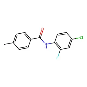 N-(4-chloro-2-fluorophenyl)-4-methylbenzamide structure