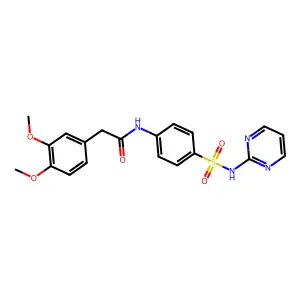 2-(3,4-Dimethoxy-phenyl)-N-[4-(pyrimidin-2-ylsulfamoyl)-phenyl]-acetamide structure