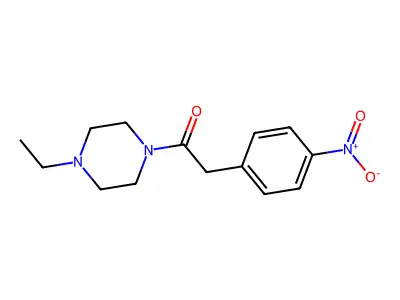 1-(4-Ethylpiperazin-1-yl)-2-(4-nitrophenyl)ethanone structure
