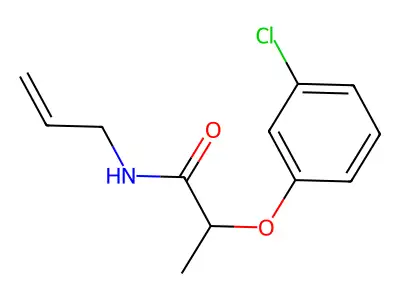 2-(3-chlorophenoxy)-N-prop-2-enylpropanamide structure