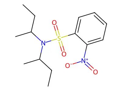 N,N-di(sec-butyl)-2-nitrobenzenesulfonamide structure