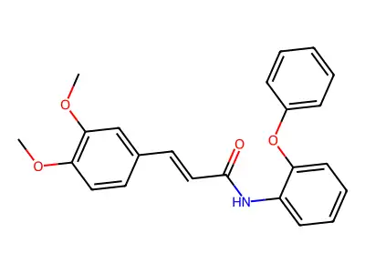 (E)-3-(3,4-dimethoxyphenyl)-N-(2-phenoxyphenyl)prop-2-enamide structure