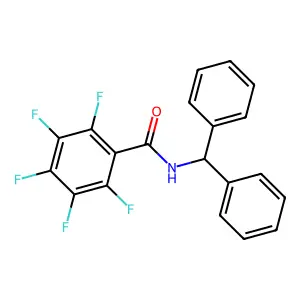 N-(diphenylmethyl)-2,3,4,5,6-pentafluorobenzamide structure