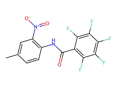 2,3,4,5,6-pentafluoro-N-(4-methyl-2-nitrophenyl)benzamide structure