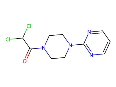 2,2-Dichloro-1-[4-(2-pyrimidinyl)-1-piperazinyl]ethanone structure