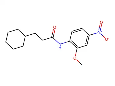 3-cyclohexyl-N-(2-methoxy-4-nitrophenyl)propanamide structure