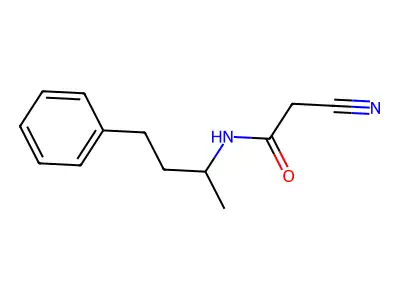 2-cyano-N-(4-phenylbutan-2-yl)acetamide structure