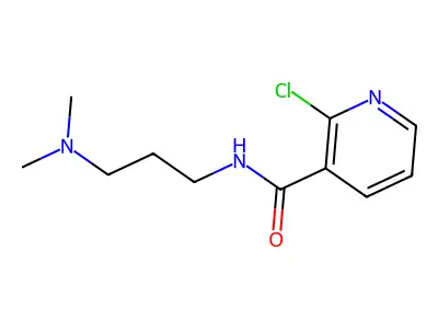 2-chloro-N-(3-(dimethylamino)propyl)pyridine-3-carboxamide structure