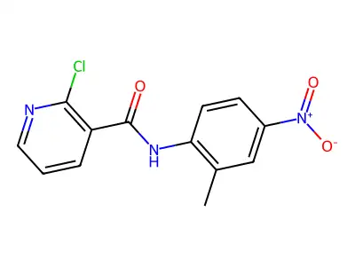 2-chloro-N-(2-methyl-4-nitrophenyl)pyridine-3-carboxamide structure