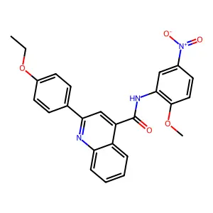2-(4-ethoxyphenyl)-N-(2-methoxy-5-nitrophenyl)quinoline-4-carboxamide structure