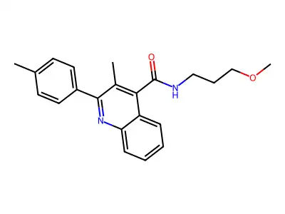 N-(3-methoxypropyl)-3-methyl-2-(4-methylphenyl)quinoline-4-carboxamide structure