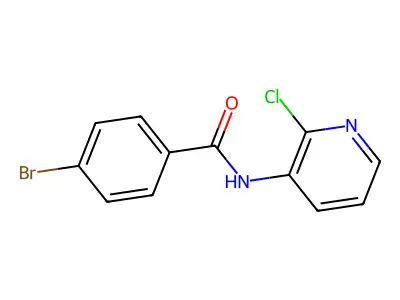4-bromo-N-(2-chloro-3-pyridinyl)benzamide structure