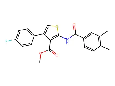 Methyl 2-[(3,4-dimethylbenzoyl)amino]-4-(4-fluorophenyl)-3-thiophenecarboxylate structure