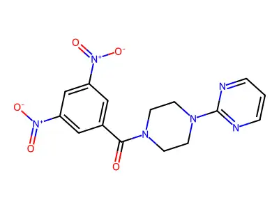 (3,5-Dinitrophenyl)-(4-pyrimidin-2-ylpiperazin-1-yl)methanone structure