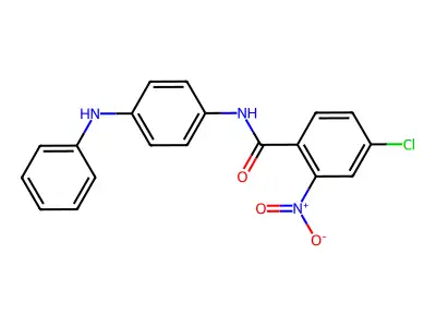 N-(4-anilinophenyl)-4-chloro-2-nitrobenzamide structure
