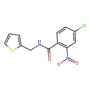 4-chloro-2-nitro-N-(thiophen-2-ylmethyl)benzamide structure