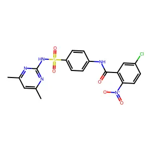 5-chloro-N-{4-[(4,6-dimethylpyrimidin-2-yl)sulfamoyl]phenyl}-2-nitrobenzamide structure